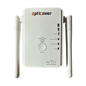 OptiCover N300 Wireless-N AP/Router W/Two External Antennas Repeater White WORKS